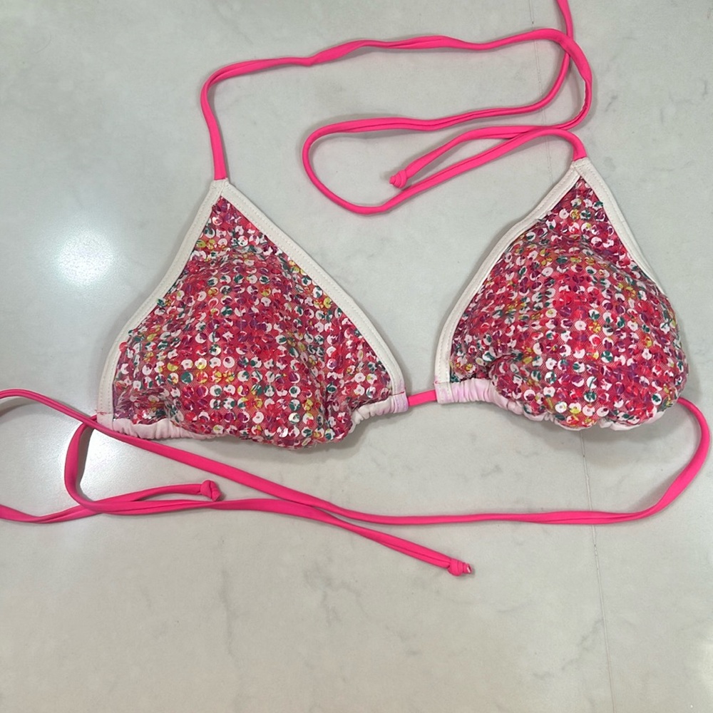 Sequin bikini top